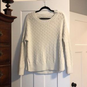 White chunky sweater